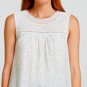 Daniel Rainn Tank with Crocket Lace Top Size Small NWT